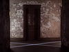 Light from four adjoining rooms intersects in this hall and makes an "X". Practically everyone who shoots here, shoots this